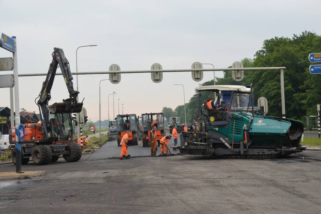 Kruispunt afgesloten door groot onderhoud