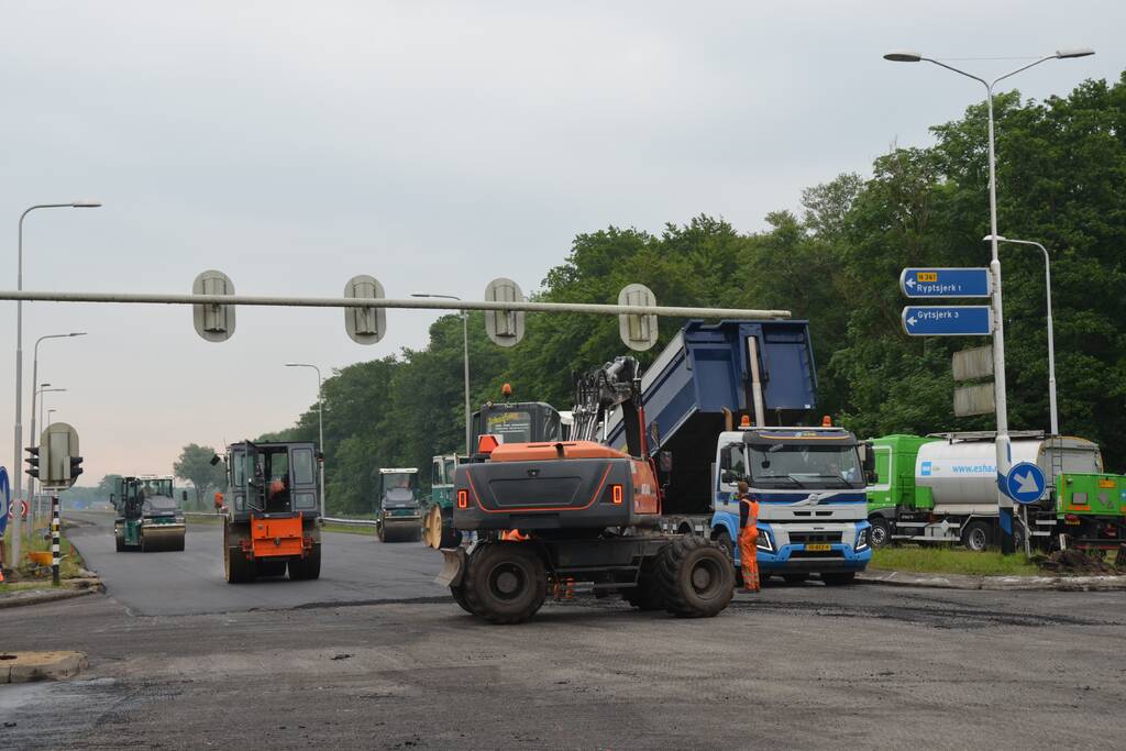 Kruispunt afgesloten door groot onderhoud