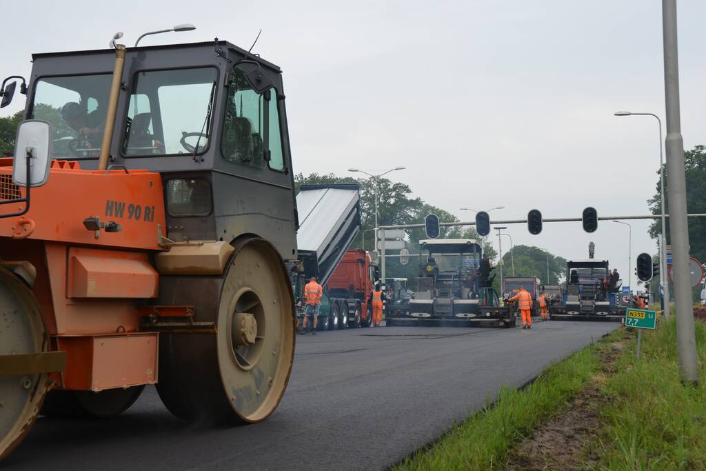 Kruispunt afgesloten door groot onderhoud