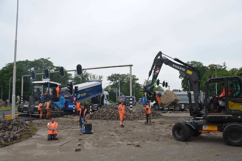 Kruispunt afgesloten door groot onderhoud
