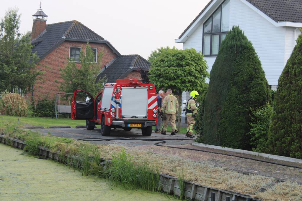 Brand in airco-unit van woning