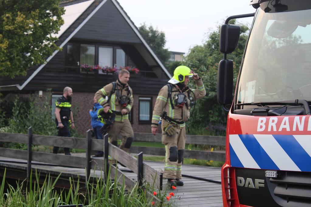 Brand in airco-unit van woning