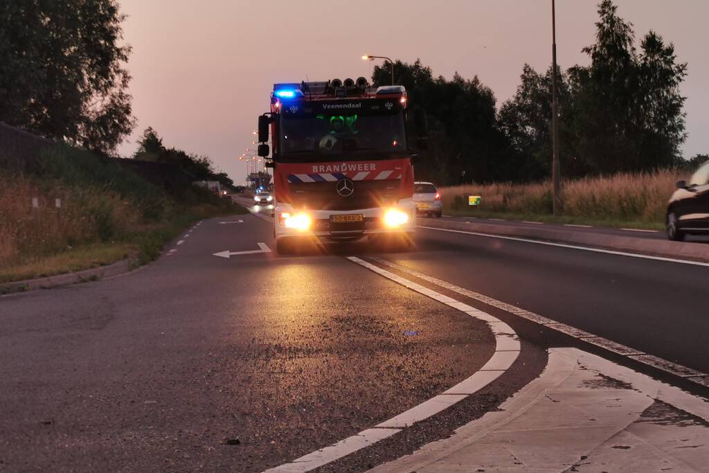 Rookgenerator gaat af bij Esso-tankstation