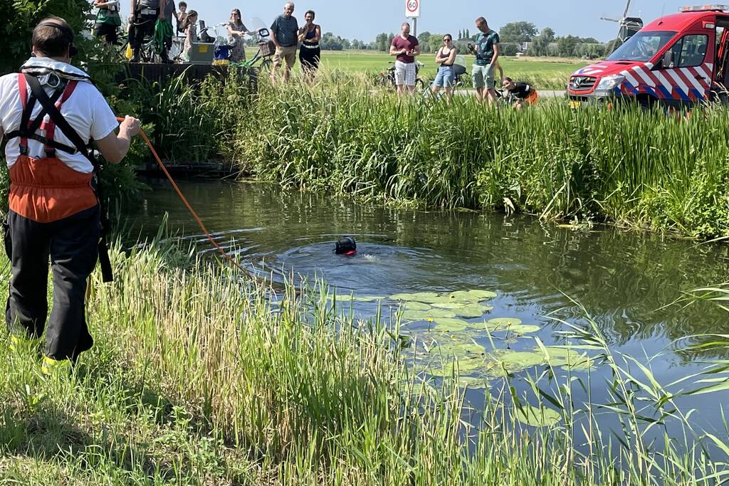 Magneetvissers vinden object in sloot