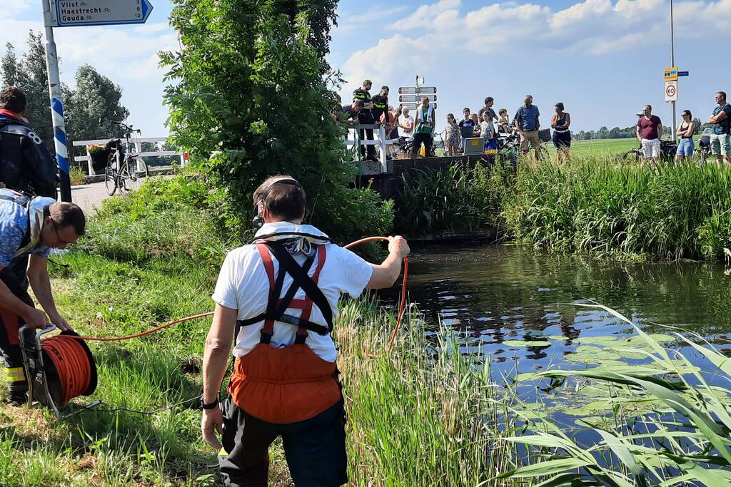 Magneetvissers vinden object in sloot