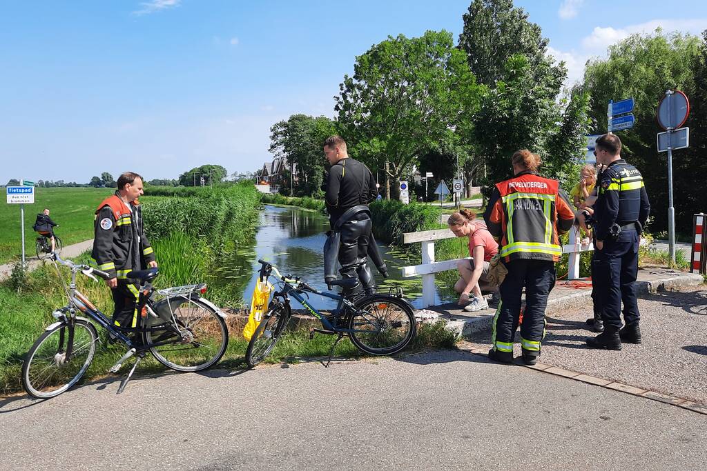 Magneetvissers vinden object in sloot