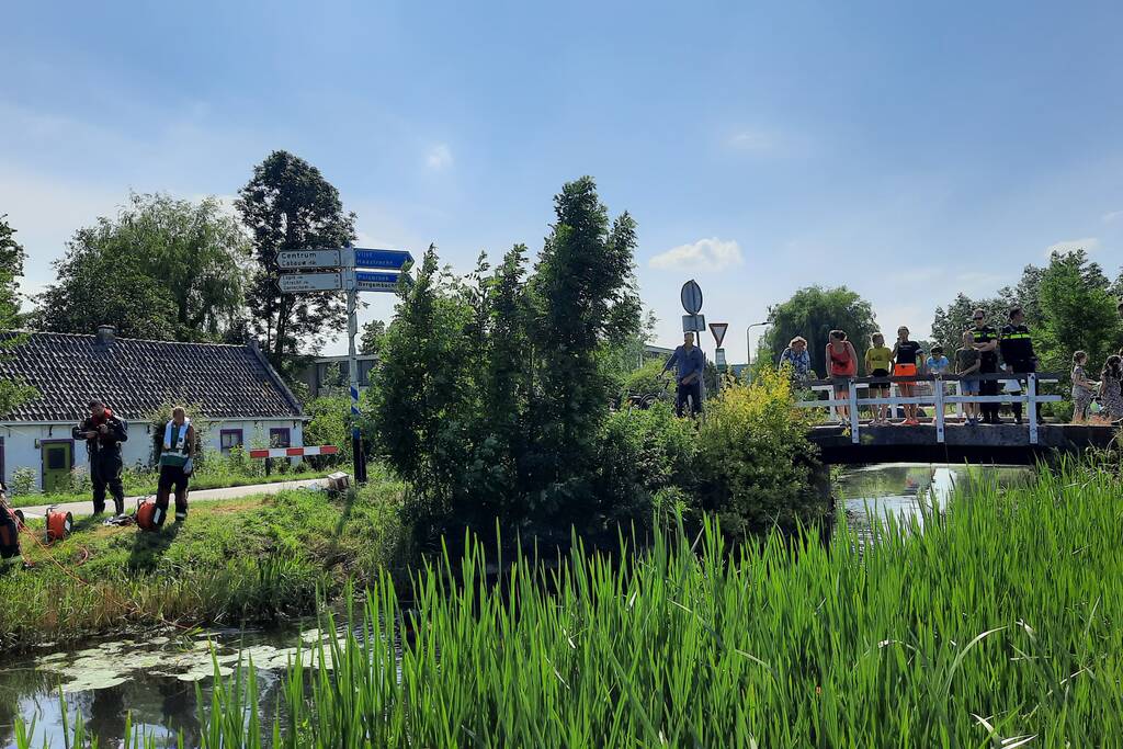 Magneetvissers vinden object in sloot