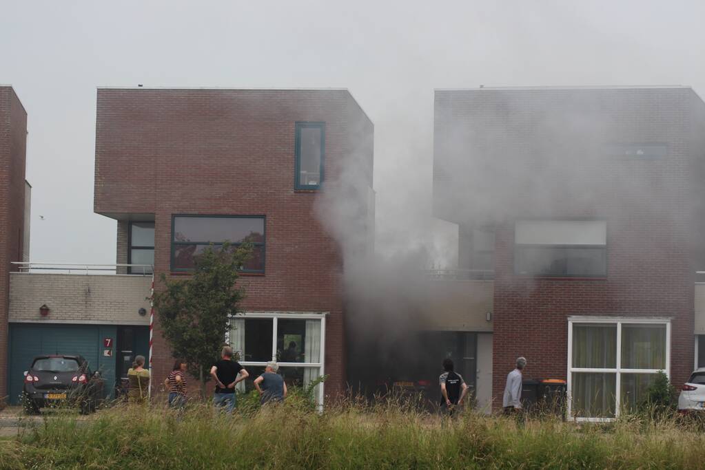 Veel rook bij brand in wasdroger