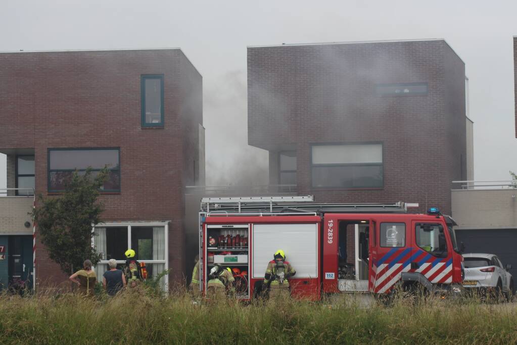 Veel rook bij brand in wasdroger
