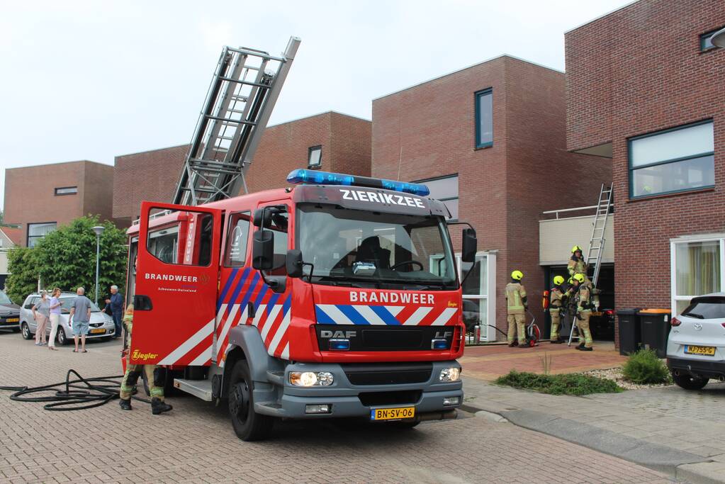 Veel rook bij brand in wasdroger