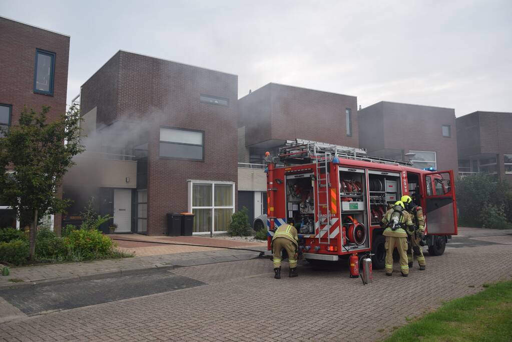Veel rook bij brand in wasdroger