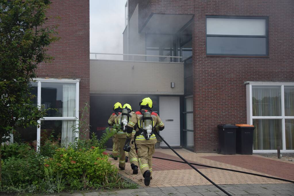 Veel rook bij brand in wasdroger