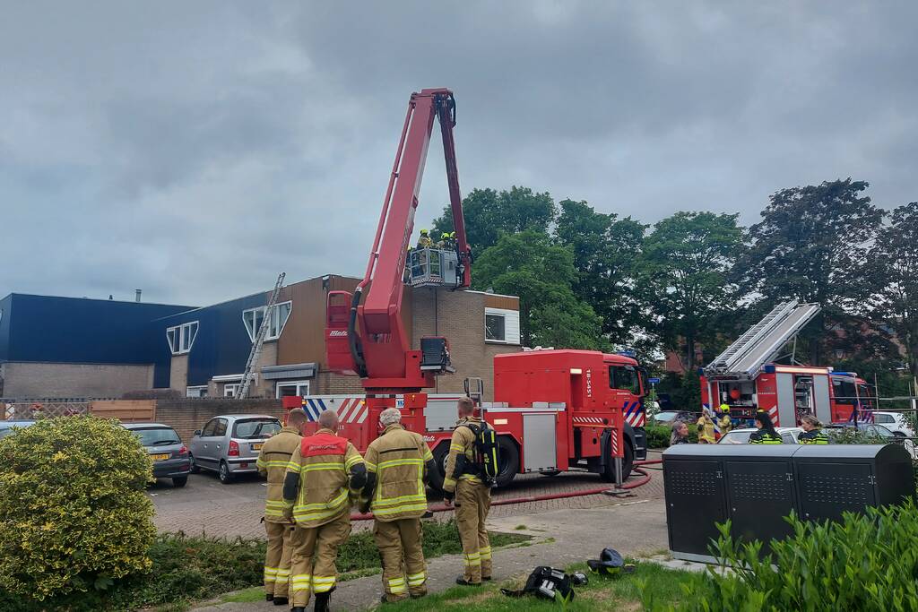 Brand op dak van woning door werkzaamheden
