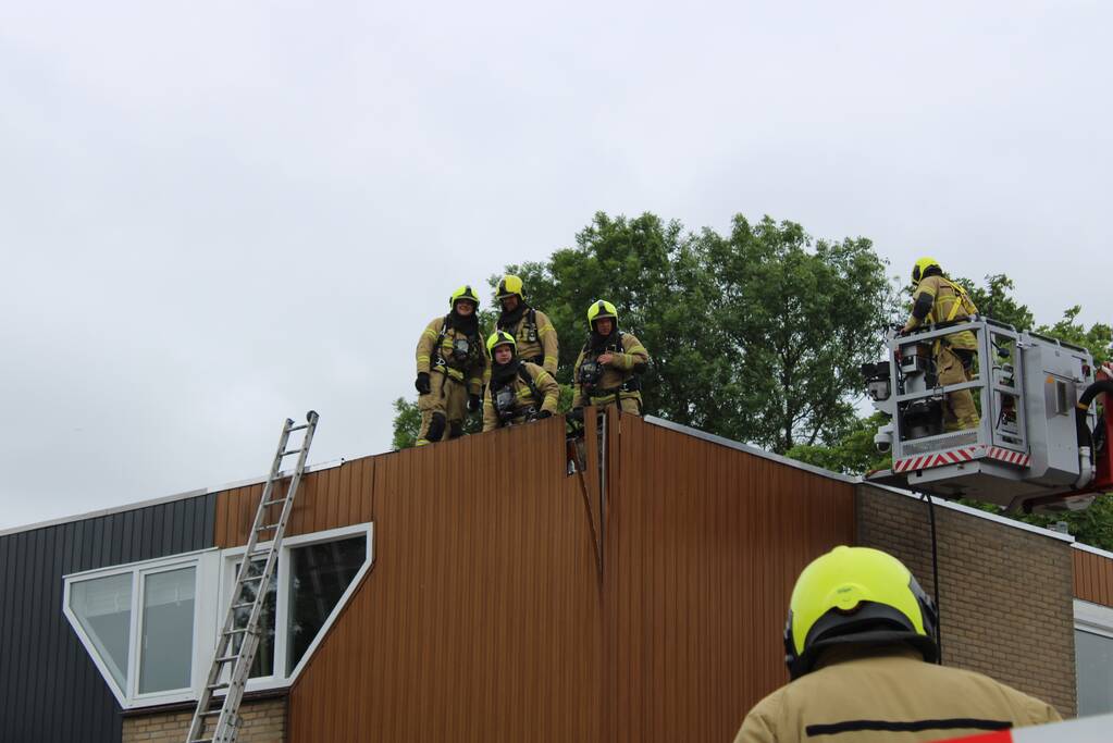 Brand op dak van woning door werkzaamheden