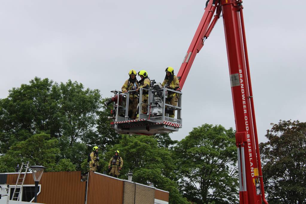 Brand op dak van woning door werkzaamheden