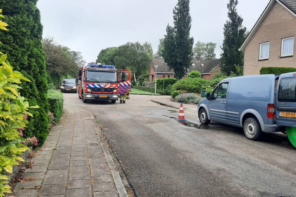 Gasleiding geraakt bij graafwerkzaamheden