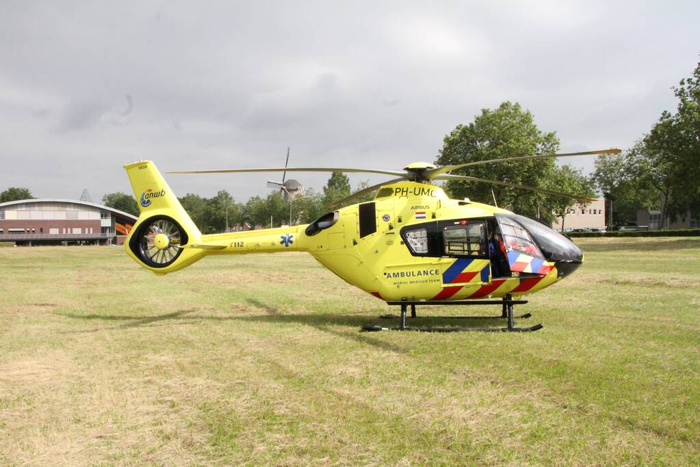 Traumahelikopter landt voor incident