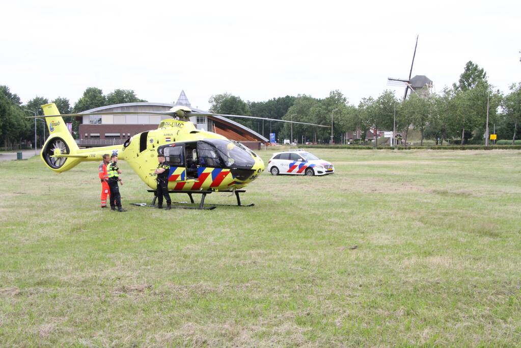 Traumahelikopter landt voor incident