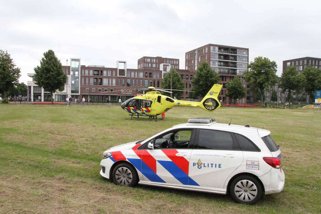 Traumahelikopter landt voor incident
