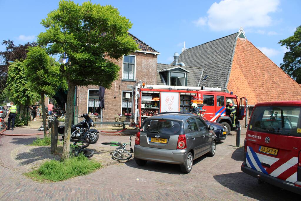 Brand in keuken van eetcafé