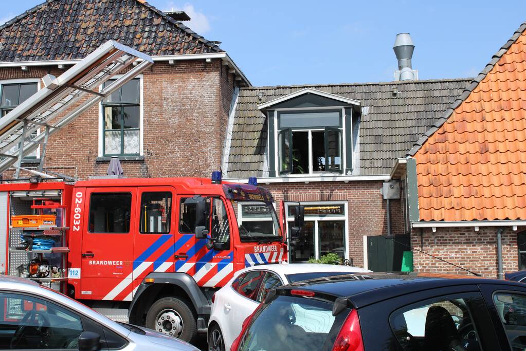 Brand in keuken van eetcafé