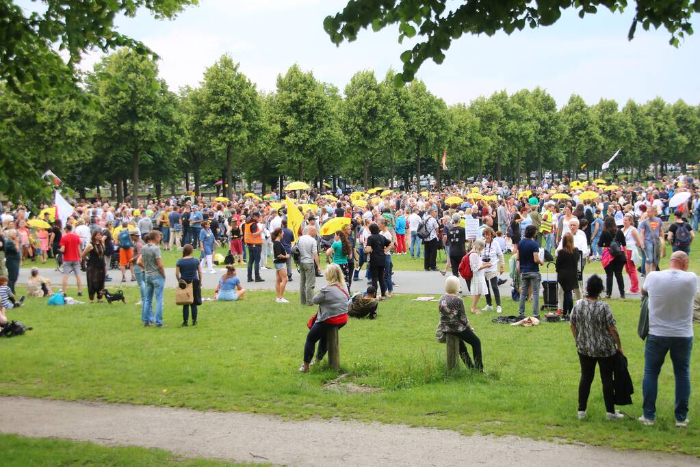 Demonstratie tegen vaccineren van kinderen