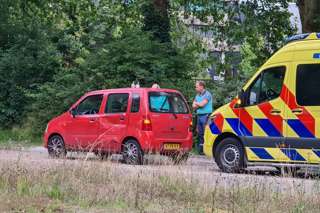 Ongeval na verlaten van parkeerplaats