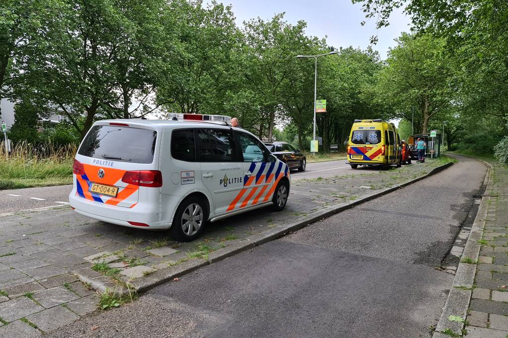 Ongeval na verlaten van parkeerplaats