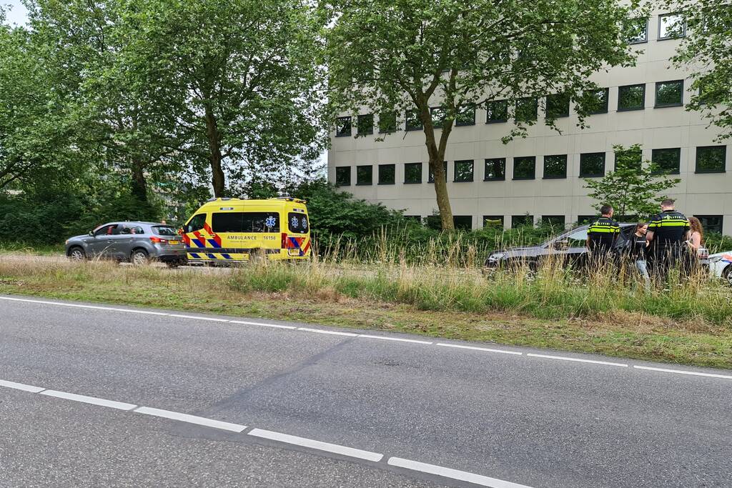 Ongeval na verlaten van parkeerplaats