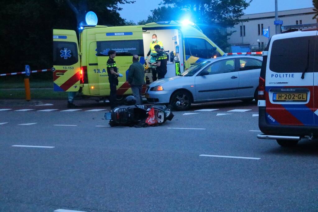 Persoon gecontroleerd na ongeval met scooter