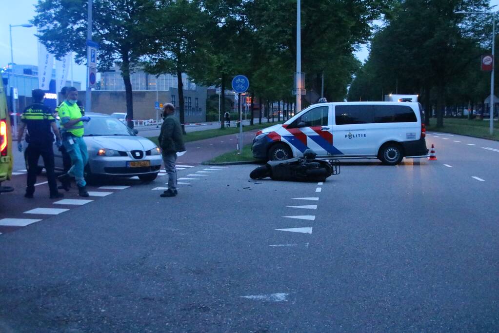 Persoon gecontroleerd na ongeval met scooter