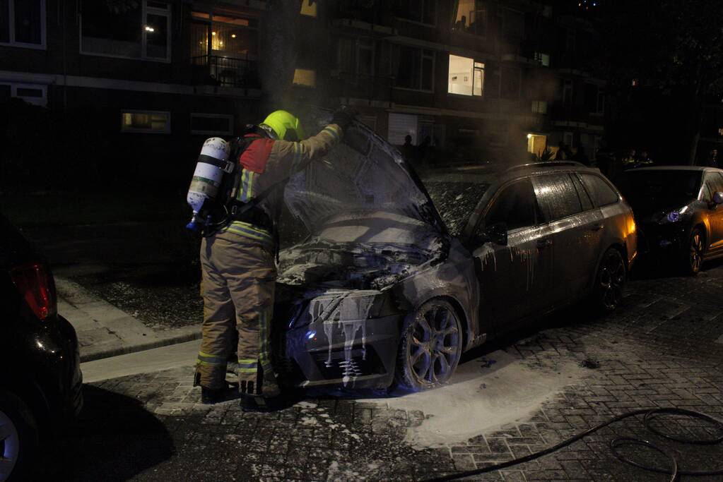 Brand in personenauto IJsselmonde