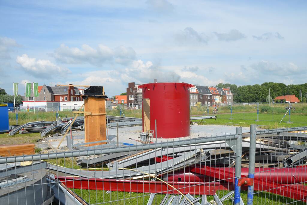 Brand geblust op bouwterrein