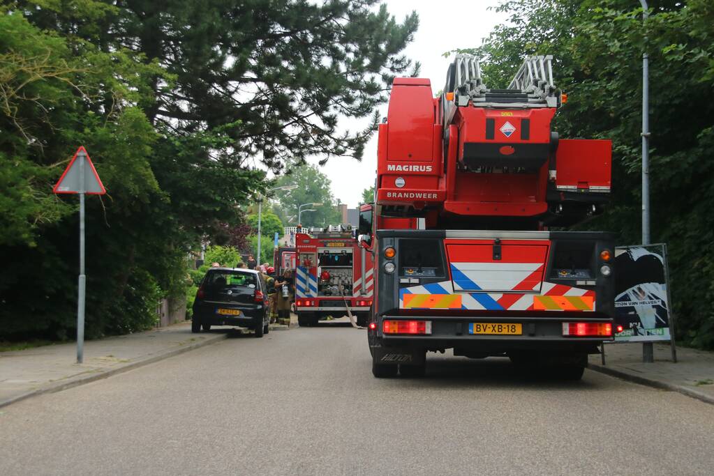 Brand in keuken van woning