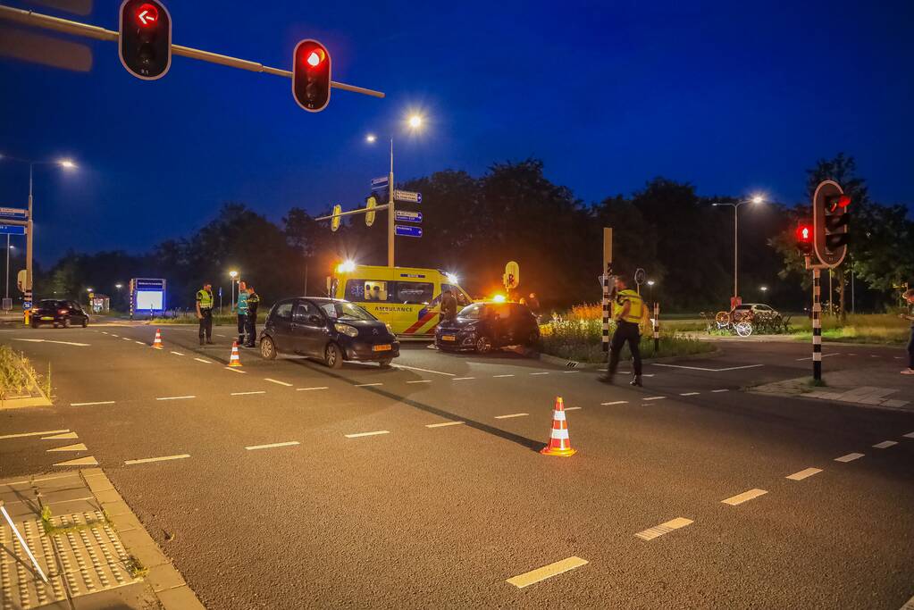 Ongeval tussen twee personenauto's