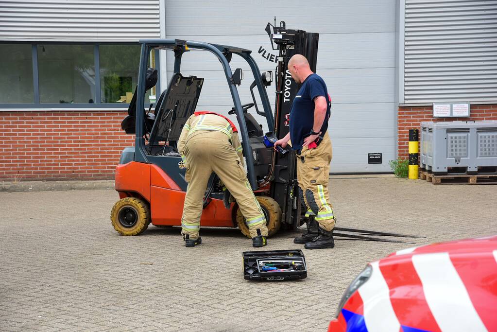 Brand in accupack heftruck