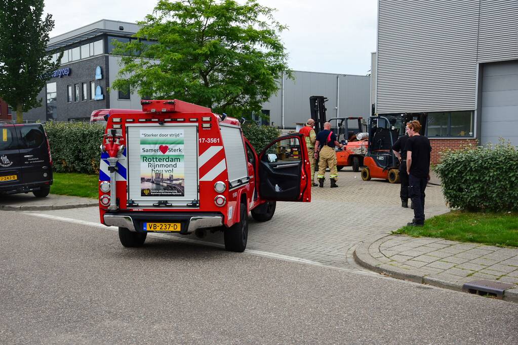 Brand in accupack heftruck