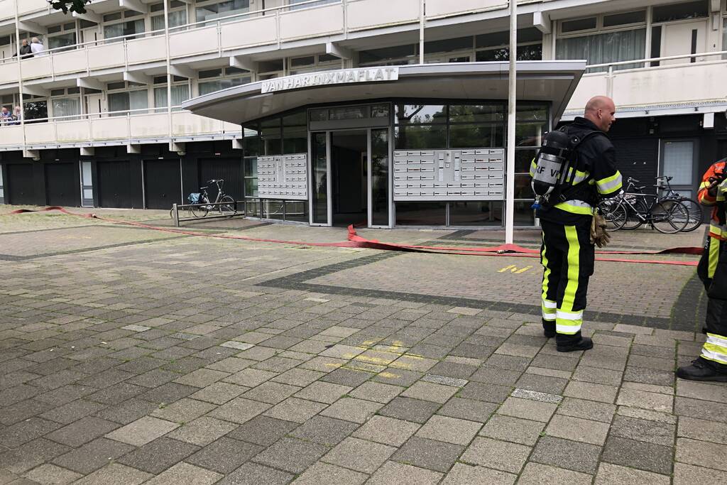 Brand op negende verdieping flatgebouw