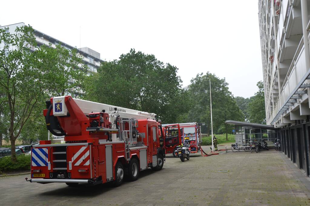 Brand op negende verdieping flatgebouw