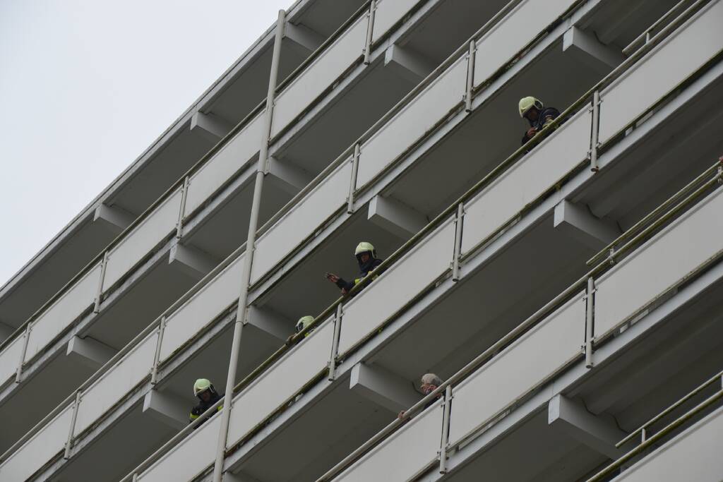 Brand op negende verdieping flatgebouw
