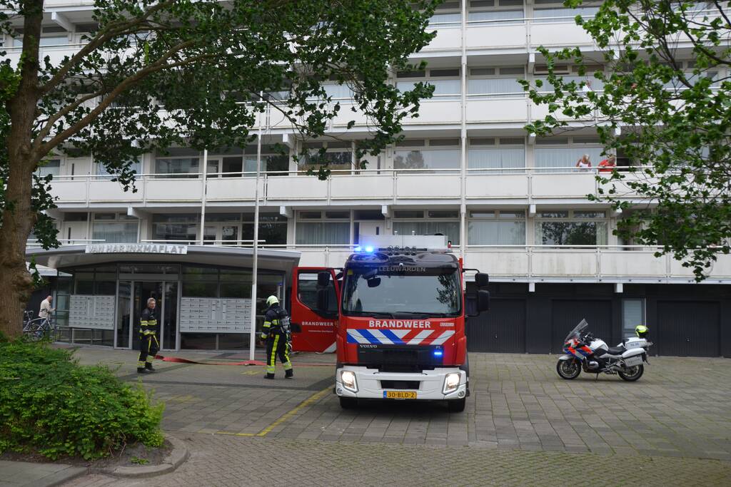 Brand op negende verdieping flatgebouw