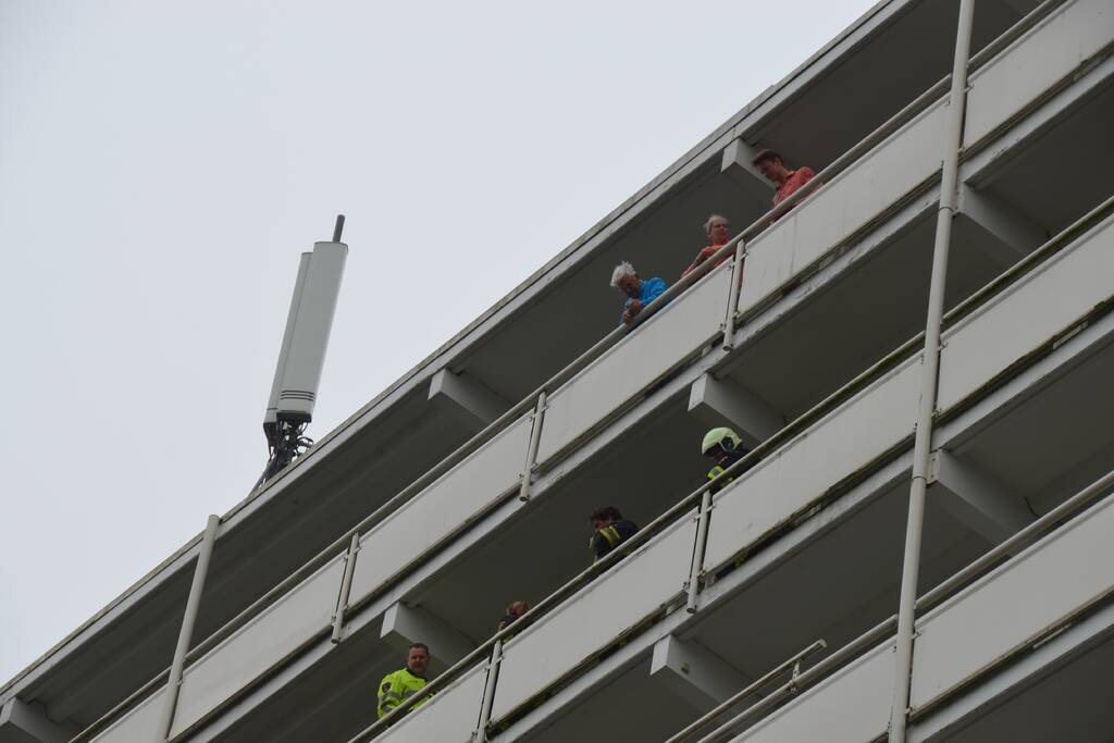 Brand op negende verdieping flatgebouw