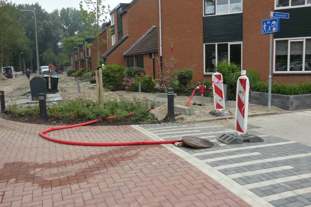 Waterlekkage ontstaan bij werkzaamheden