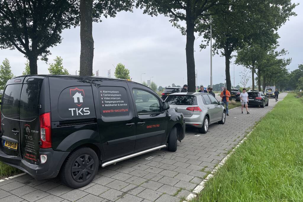 Twee voertuigen betrokken bij kop-staart ongeval