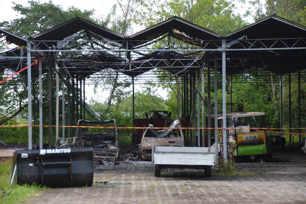 Flinke schade na brand op camping