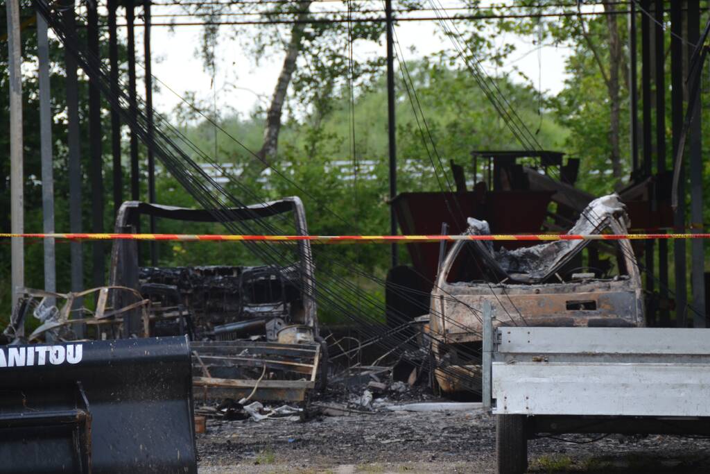 Flinke schade na brand op camping