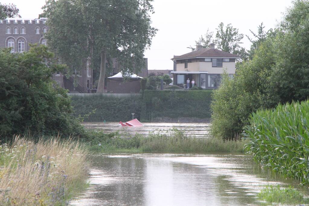 Overstromingen door stijgend water in de maas