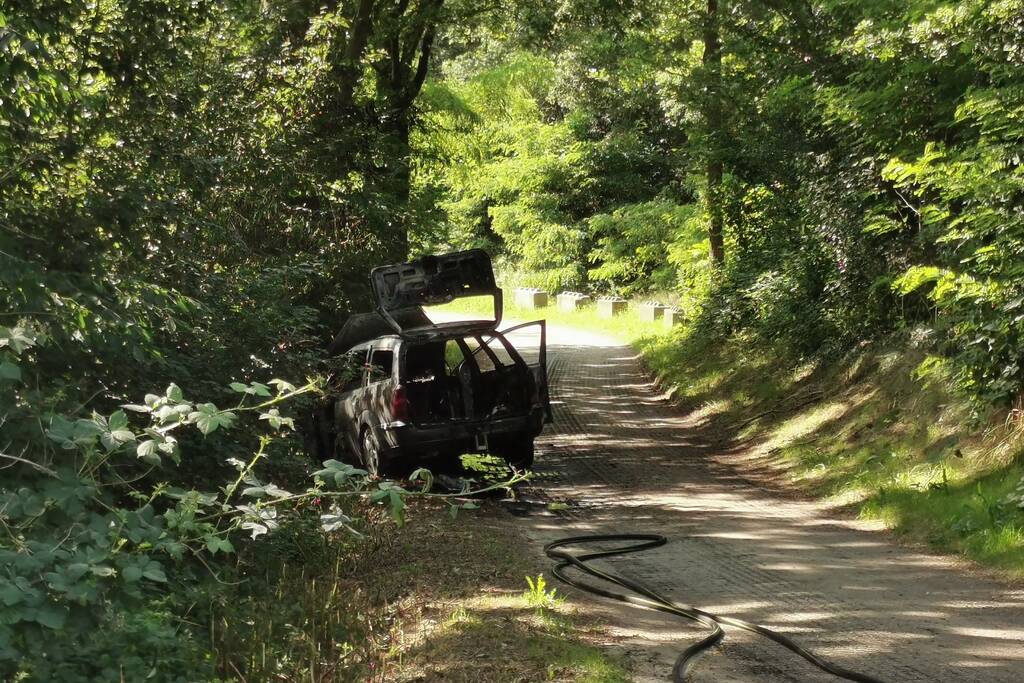 Auto brandt volledig uit