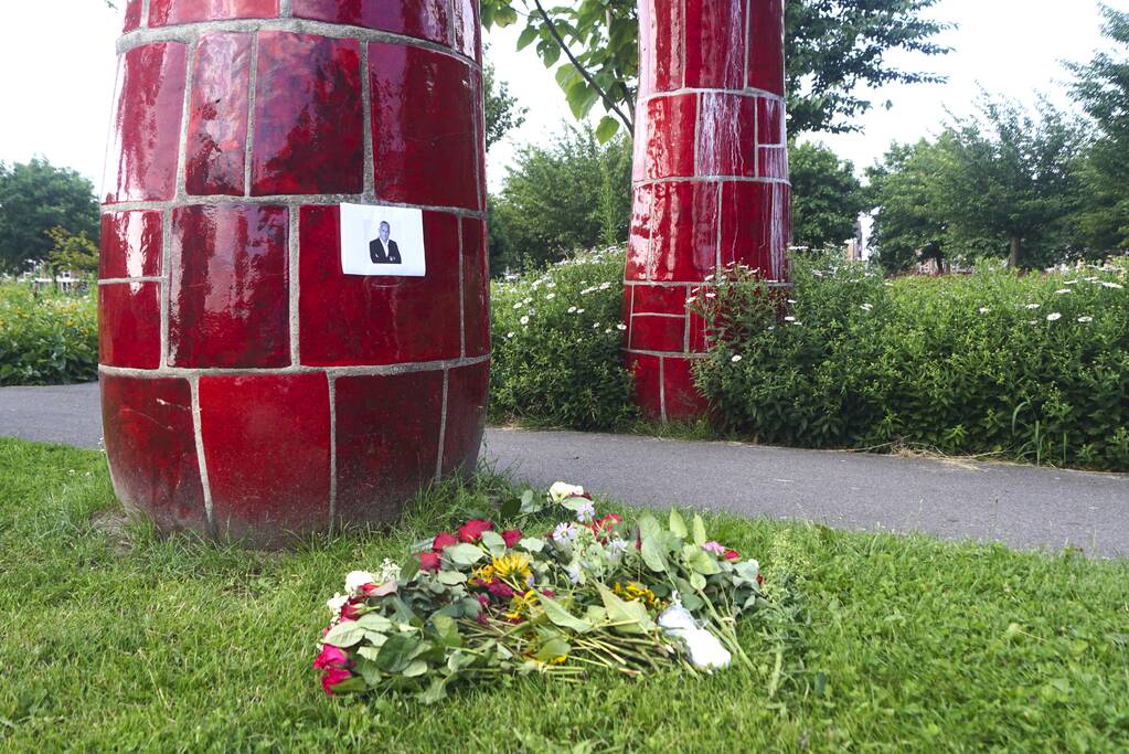 Gedenkplek ingericht voor Peter R de Vries op de Kai Park