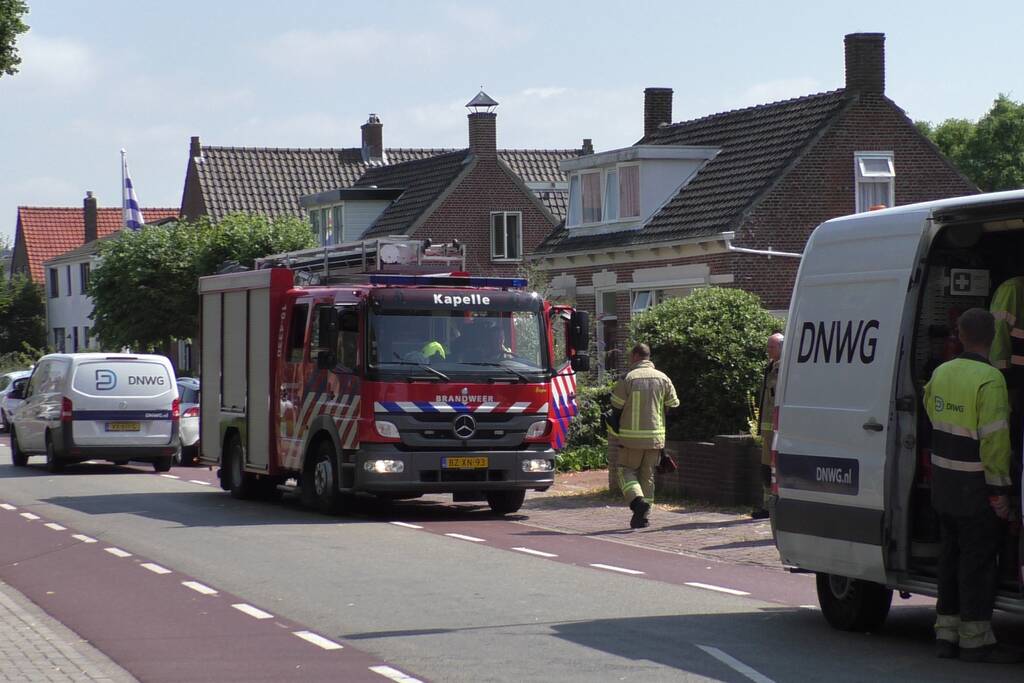 Gaslekkage ontstaan naast woning